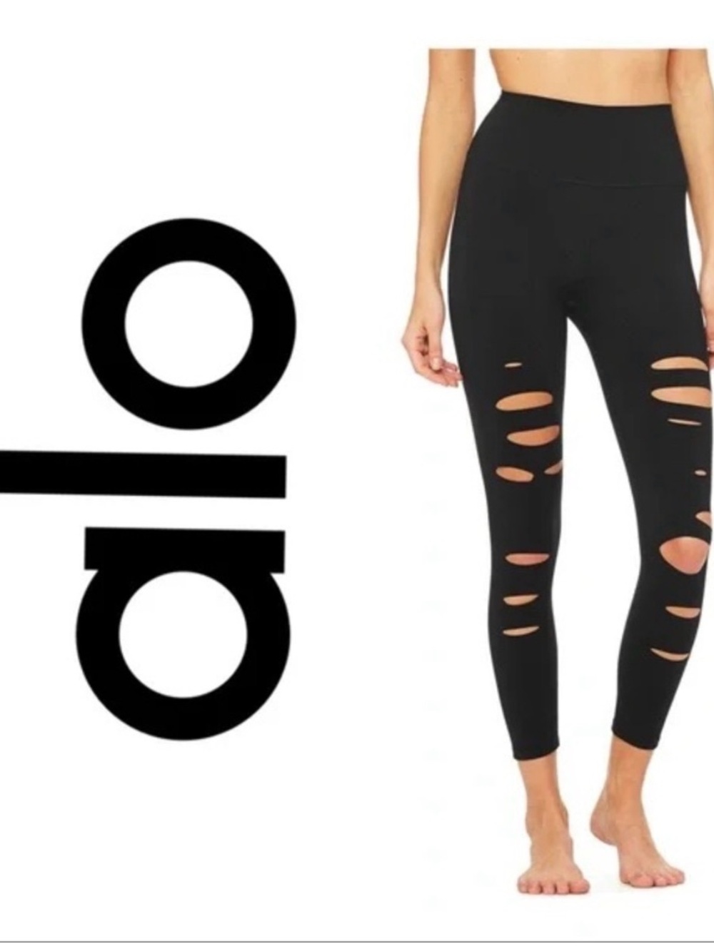 ALO High Rise Ripped Leggings